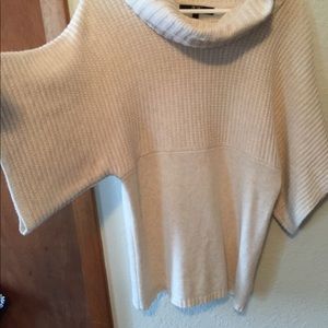 BCBG Paris cream short sleeve sweater